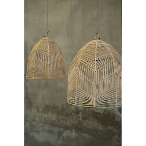 Pendelleuchte – Rattanmaterial, Geflochtenes Design, Handgefertigte Form, M - Bala | Bazar Bizar Antwerp