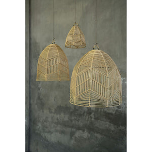 Pendelleuchte – Rattanmaterial, Geflochtenes Design, Handgefertigte Form, M - Bala | Bazar Bizar Antwerp