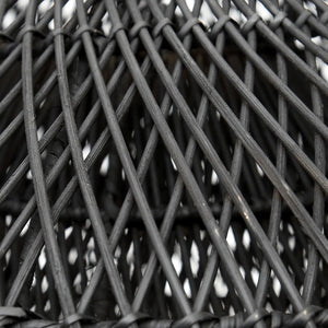 Pendant Lamp – Braided Rattan, Cloud Shape, Black Finish, M – Cloud | Bazar Bizar Antwerp