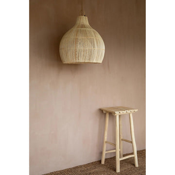 Pendant Lamp – Rattan Material, Woven Design, Vase Shape, L - Lobster Trap | Bazar Bizar Antwerp