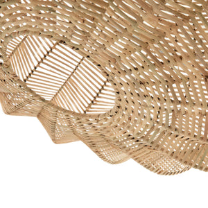Pendelleuchte – Handgeflochtenes Rattan, Laternenform Design, Sanftes Licht, L – Cerise | Bazar Bizar Antwerp