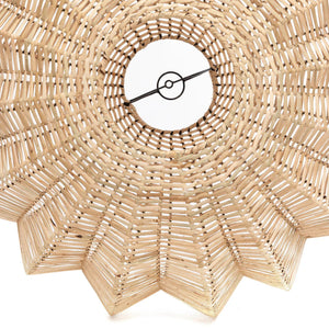 Pendelleuchte – Handgeflochtenes Rattan, Laternenform Design, Sanftes Licht, L – Cerise | Bazar Bizar Antwerp