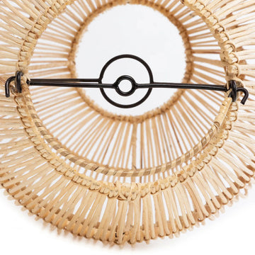 Pendant Light – Hand-Woven Rattan, Cylindrical Shape, Natural Texture, M – Zuri | Bazar Bizar Antwerp