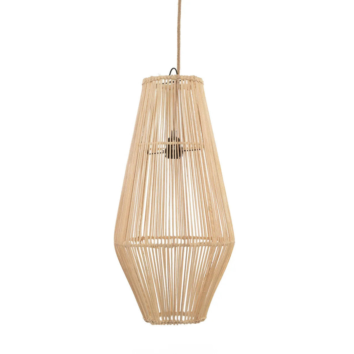 Pendelleuchte – Natürliches Rattan, Skulpturales Design, Vertikale Streben, M - Afrodisiac | Bazar Bizar Antwerp