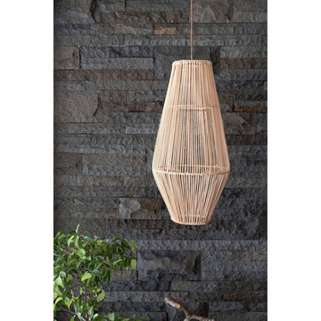 Pendant Lamp – Vintage Bottle Shape, Hand-Woven Rattan, Slim Silhouette, M – Afrodisiac | Bazar Bizar Antwerp