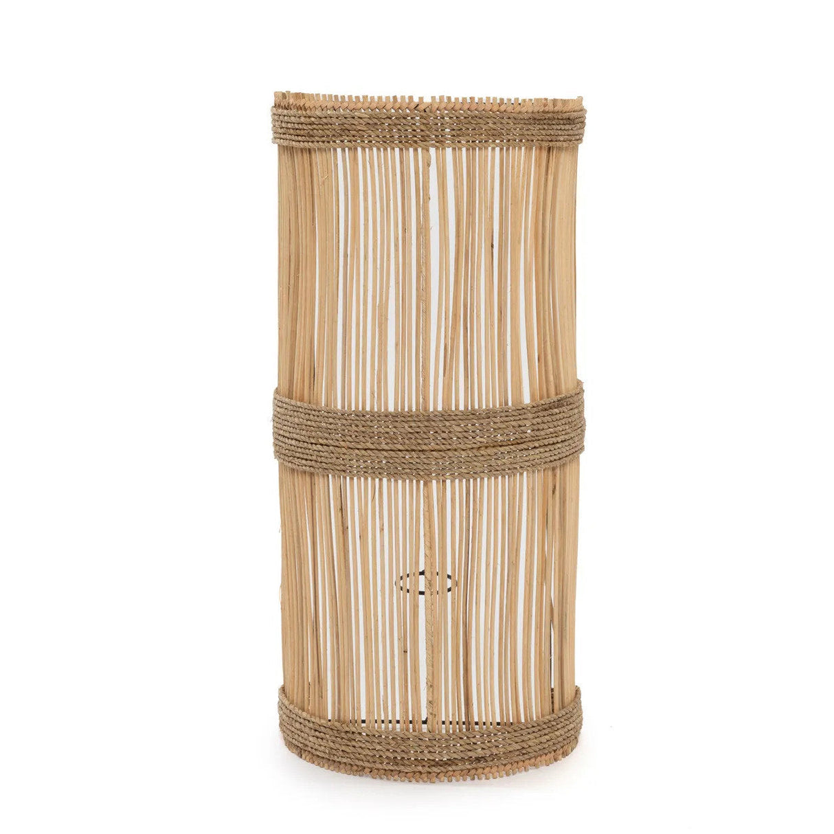Wandleuchte – Rattanmaterial, Geflochtenes Design, Halbzylinderform, M - Jalal | Bazar Bizar Antwerp