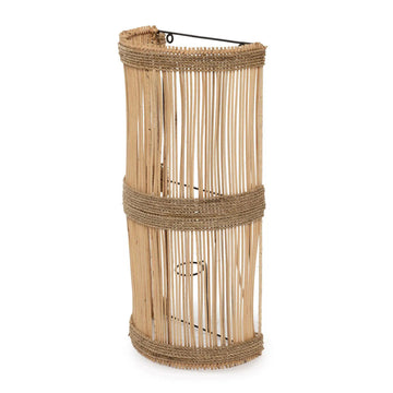 Wall Sconce – Woven Rattan, Half-Cylinder Shape, Coastal Accents, M – Jalal | Bazar Bizar Antwerp