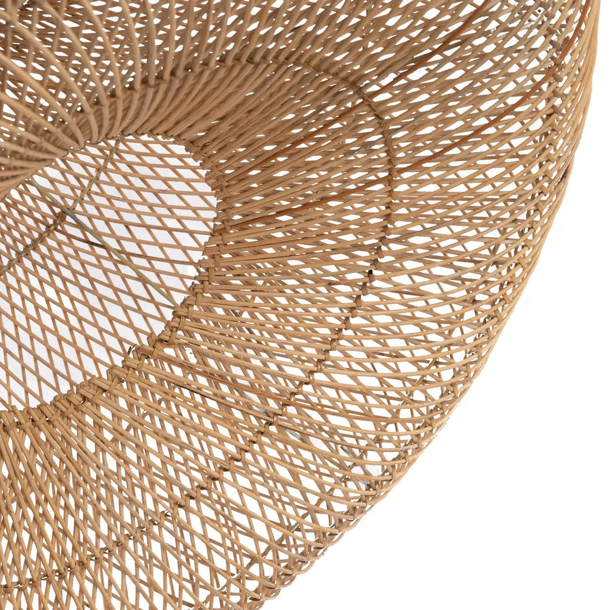 Pendelleuchte – Handgeflochtenes Rattan, Glockenform Design, Warme Lichtwirkung, XL – Shala | Bazar Bizar Antwerp
