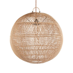 Pendelleuchte – Rattan, Geflochtenes Design, Kugelform, M - Bubble | Bazar Bizar Antwerp