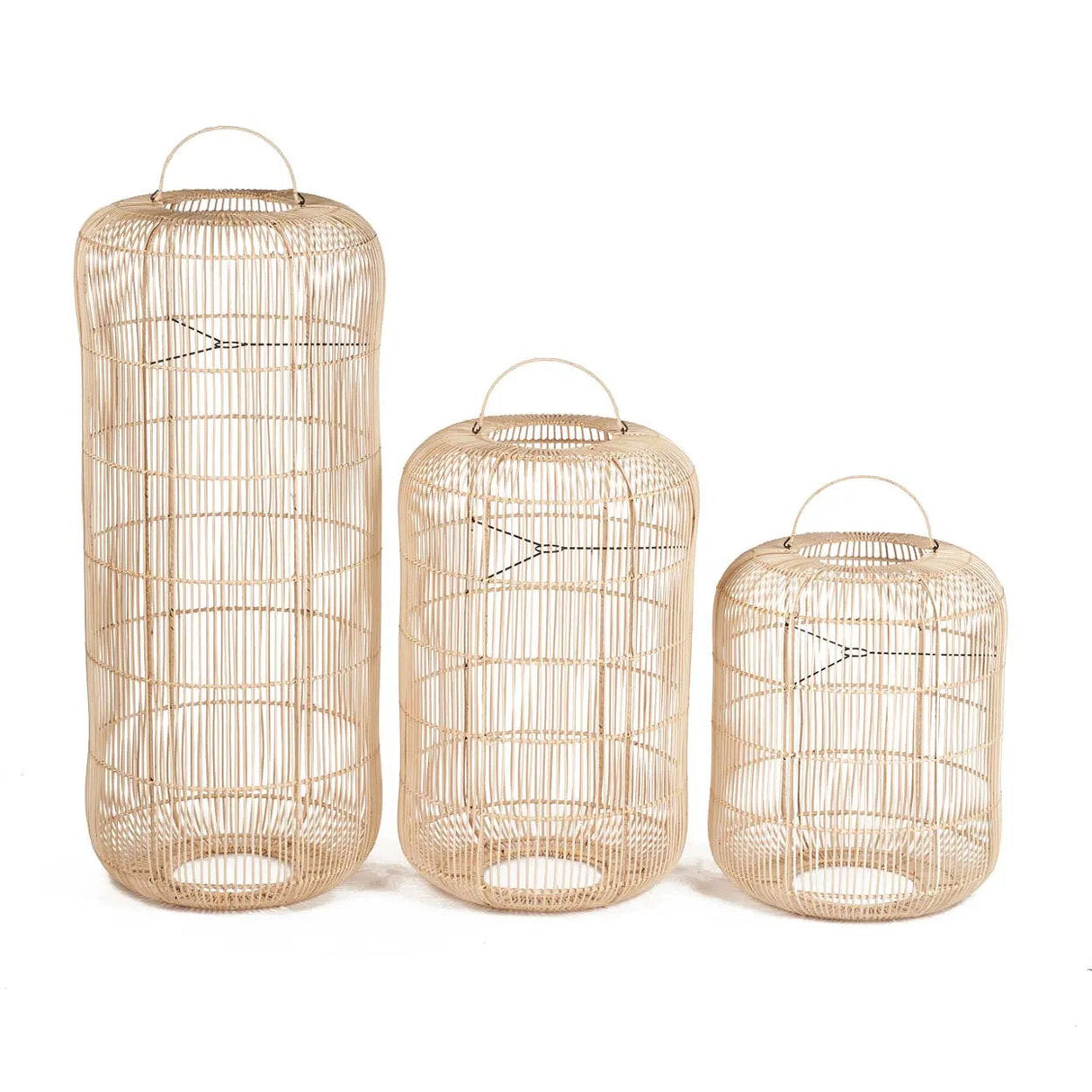 Pendelleuchte – Rattanmaterial, Geflochtenes Design, Längliche Form, XL - Bozelo | Bazar Bizar Antwerp