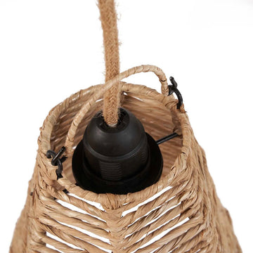 Pendant Light – Hand-Woven Rattan, Minimalist Design, Natural Texture, S – Fini | Bazar Bizar Antwerp