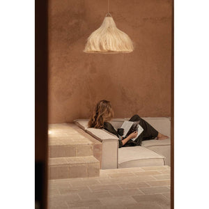 Pendelleuchte – Ramiefaser, Mehrlagiges Design, Natur Finish, M - Rami | Bazar Bizar Antwerp