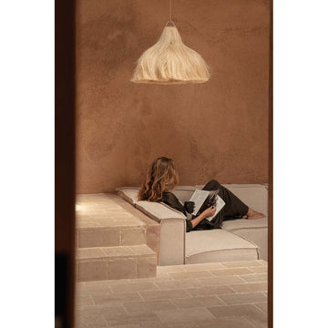 Pendant Lamp – Hand-braided Hemp Fibres, Layered Design, Soft Light, M – Rami | Bazar Bizar Antwerp
