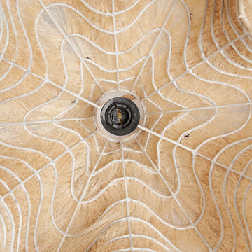 Pendant Lamp – Hand-braided Hemp Fibres, Layered Design, Soft Light, M – Rami | Bazar Bizar Antwerp