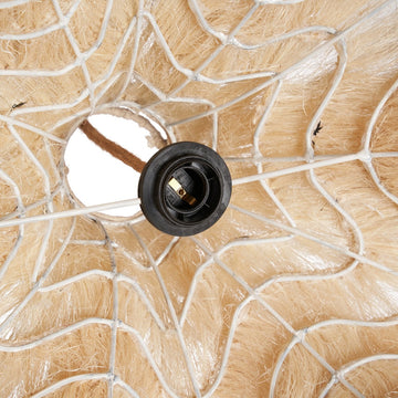 Pendant Lamp – Hand-braided Hemp Fibres, Layered Design, Soft Light, M – Rami | Bazar Bizar Antwerp