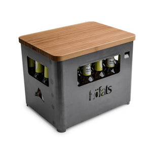 Auflagebrett – Bambus massiv, Vielseitig nutzbar, Saftrille umlaufend - Beer Box | höfats