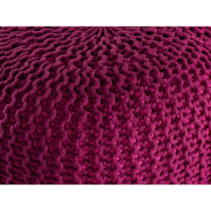 Pouf – Recycelter Kunststoff, Strick Design, Bordeaux Farbe, 45 cm - Premium | MVG Voglrieder