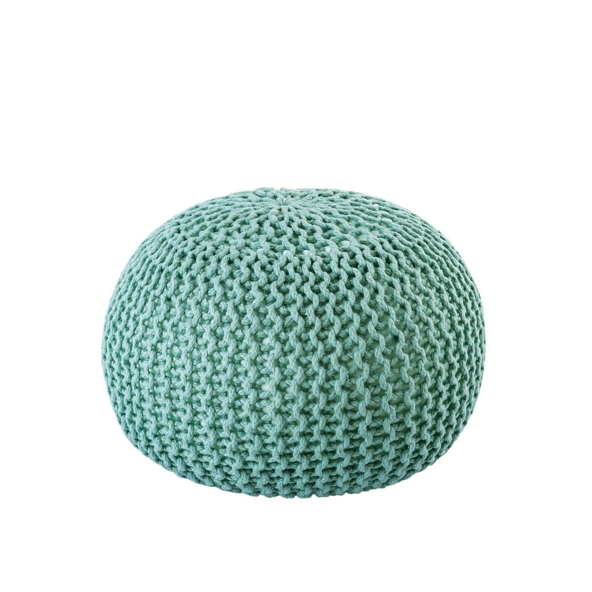Pouf – Recycelter Kunststoff, Strick Design, Mint Farbe , 45 cm - Premium | MVG Voglrieder