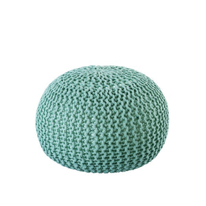 Pouf – Recycelter Kunststoff, Strick Design, Mint Farbe , 45 cm - Premium | MVG Voglrieder