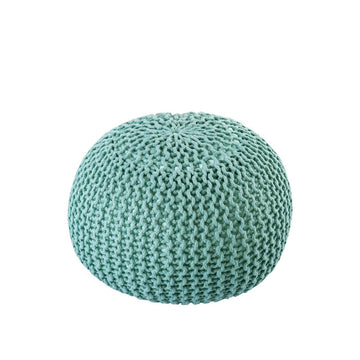 Pouf – Recycelter Kunststoff, Strick Design, Mint Farbe , 45 cm - Premium | MVG Voglrieder