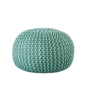 Pouf – Recycelter Kunststoff, Strick Design, Mint Farbe , 45 cm - Premium | MVG Voglrieder