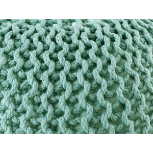 Pouf – Recycelter Kunststoff, Strick Design, Mint Farbe , 45 cm - Premium | MVG Voglrieder