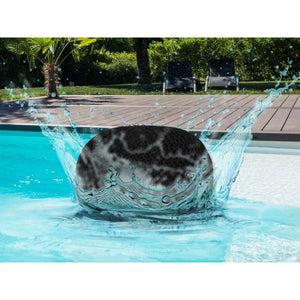 Pouf – Recycelter Kunststoff, Strick Design, Schwarz Farbe, 55 cm - Premium | MVG Voglrieder