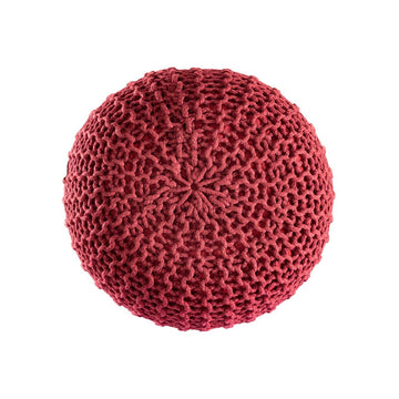 Pouf – Recycelter Kunststoff, Strick Design, Rostbraun Farbe , 55 cm- Premium | MVG Voglrieder