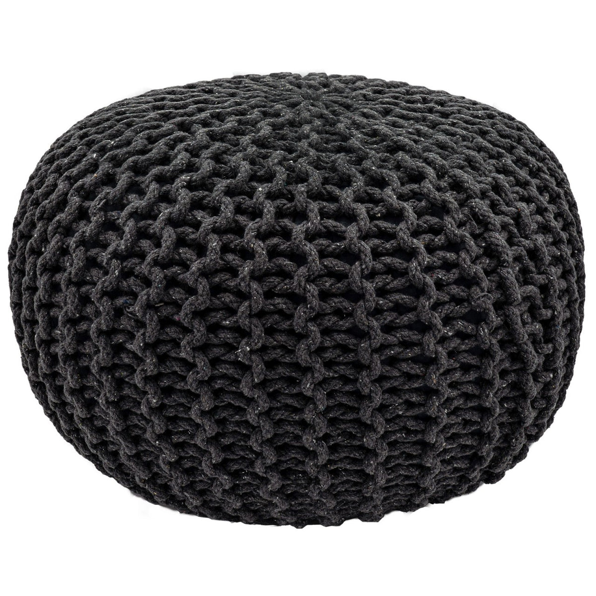 Pouf - Chunky Knit Look, Recycled Cotton, Extra Large | MVG Voglrieder