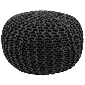 Pouf - Chunky Knit Look, Recycled Cotton, Extra Large | MVG Voglrieder