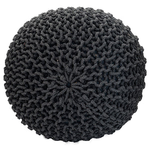 Pouf - Chunky Knit Look, Recycled Cotton, Extra Large | MVG Voglrieder