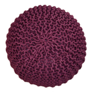 Pouf - Chunky Knit Look, Recycled Cotton, Extra Large | MVG Voglrieder