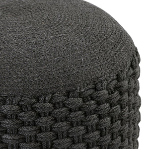 Pouf – Recycelter Kunststoff, Strick Design, Anthrazit Grau - Merino | MVG Voglrieder