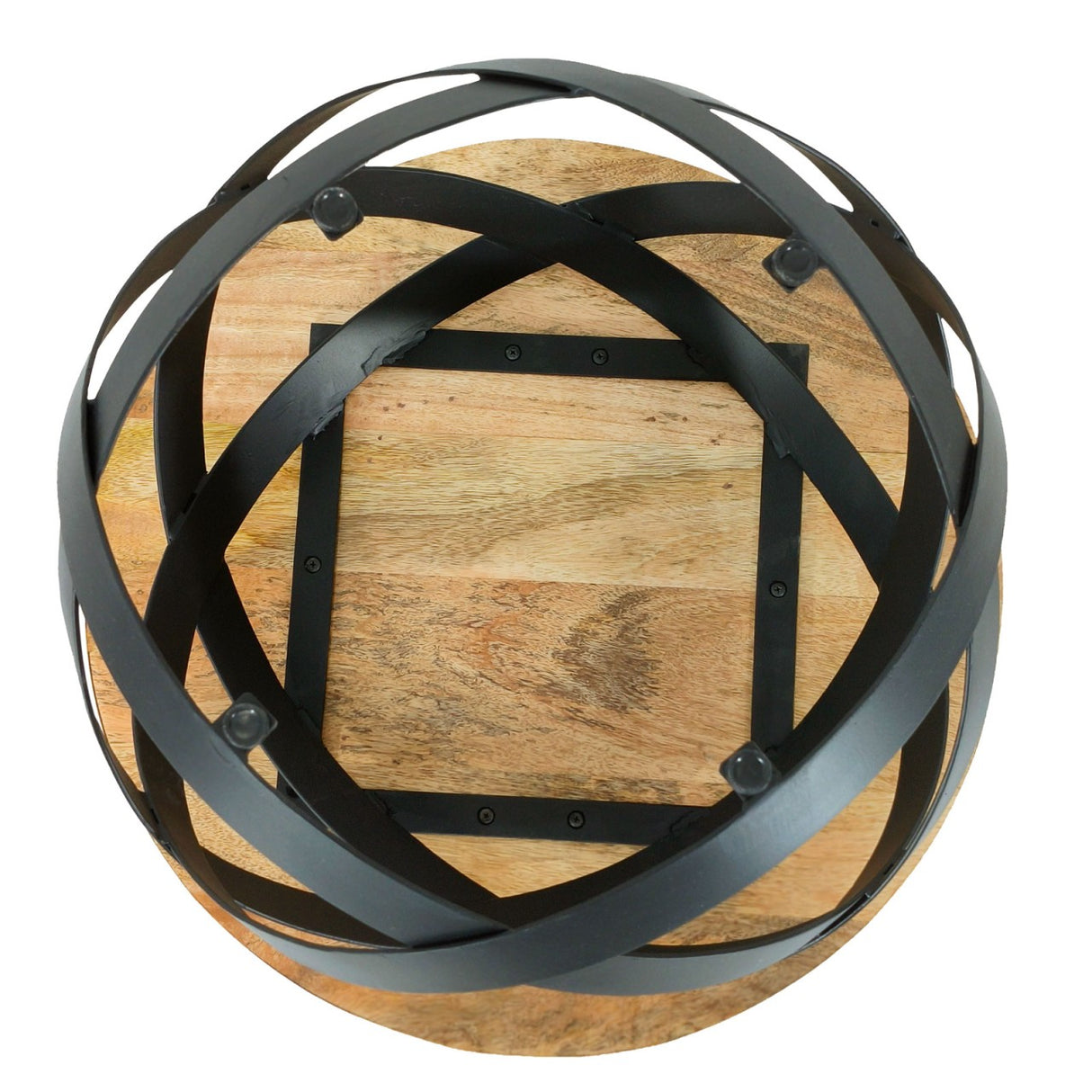 Beistelltisch – Recyceltes Holz, Metall Gestell, Schwarz Finish, 75 cm - Orbit | MVG Voglrieder