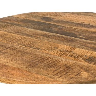 Coffee table made of recycled wood, metal mesh frame, uneven tabletop - Lexington | MVG Voglrieder