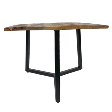 Beistelltisch mit recycelter Mangoholzplatte, strukturierter Oberfläche und Metallgestell – Nizza | MVG Voglrieder