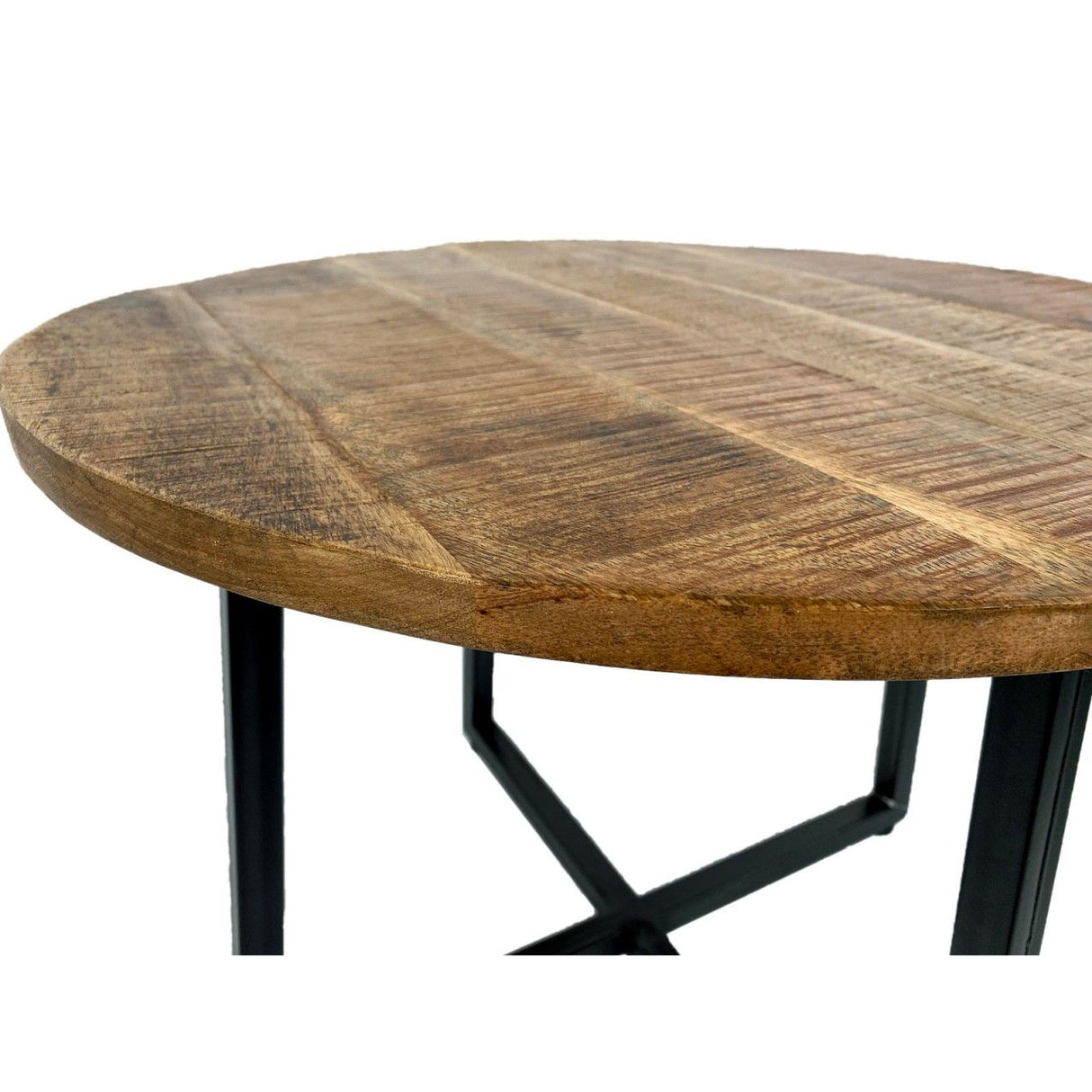 Recycled Mango Wood Coffee Table, Handmade, with Powder-Coated Metal Frame – Cannes | MVG Voglrieder