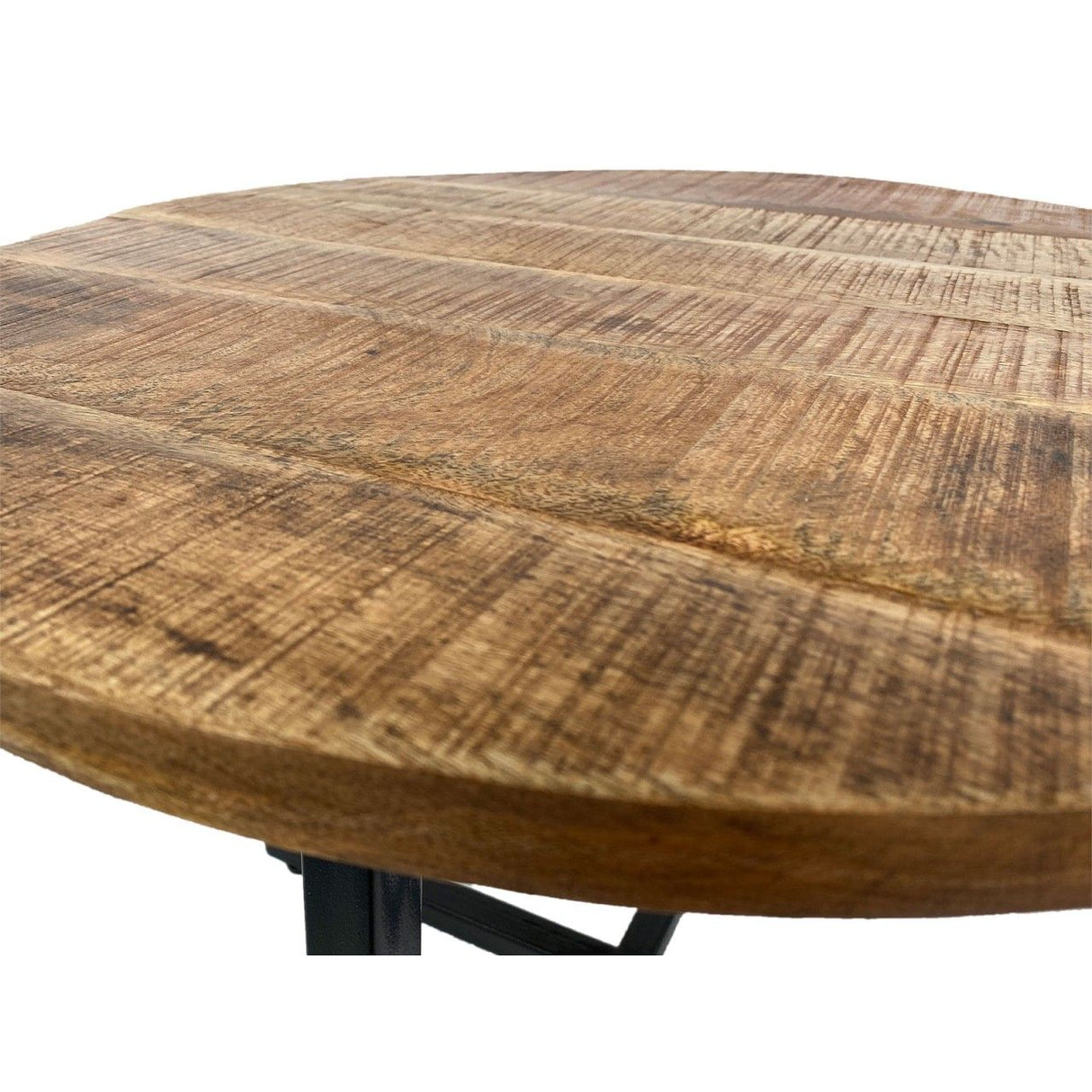Recycled Mango Wood Coffee Table, Handmade, with Powder-Coated Metal Frame – Cannes | MVG Voglrieder