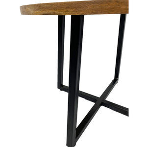 Recycled Mango Wood Coffee Table, Handmade, with Powder-Coated Metal Frame – Cannes | MVG Voglrieder