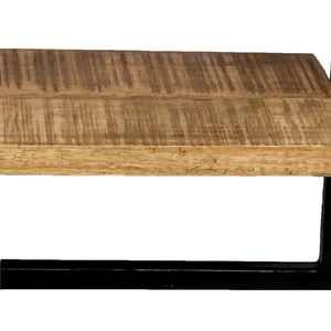 Wandregal – Recyceltes Mangoholz, Schwarzer Eisenrahmen, Industrial Design - Dock | MVG Voglrieder