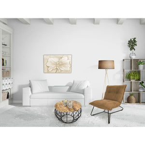 Couchtisch – Recyceltes Holz, Metall Rahmen, Tabak Farbe 45 cm Höhe - London | MVG Voglrieder