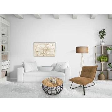 Couchtisch – Recyceltes Holz, Metall Rahmen, Tabak Farbe 45 cm Höhe - London | MVG Voglrieder