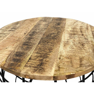 Couchtisch – Recyceltes Holz, Metall Rahmen, Tabak Farbe 45 cm Höhe - London | MVG Voglrieder