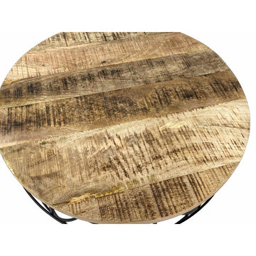 Couchtisch – Recyceltes Holz, Metall Rahmen, Tabak Farbe 45 cm Höhe - London | MVG Voglrieder