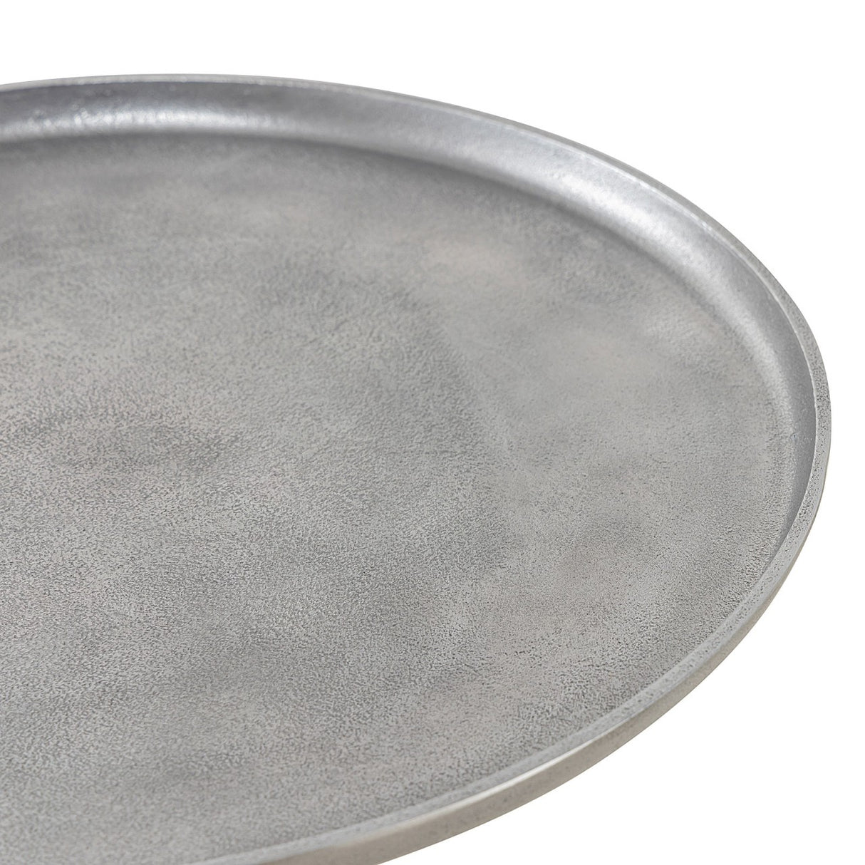 Beistelltisch – Aluminium Material, Zentraler Fuß, Silber Farbe - Adlon | MVG Voglrieder