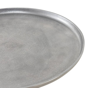 Beistelltisch – Aluminium Material, Zentraler Fuß, Silber Farbe - Adlon | MVG Voglrieder