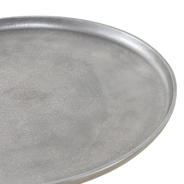 Beistelltisch – Aluminium Material, Zentraler Fuß, Silber Farbe - Adlon | MVG Voglrieder