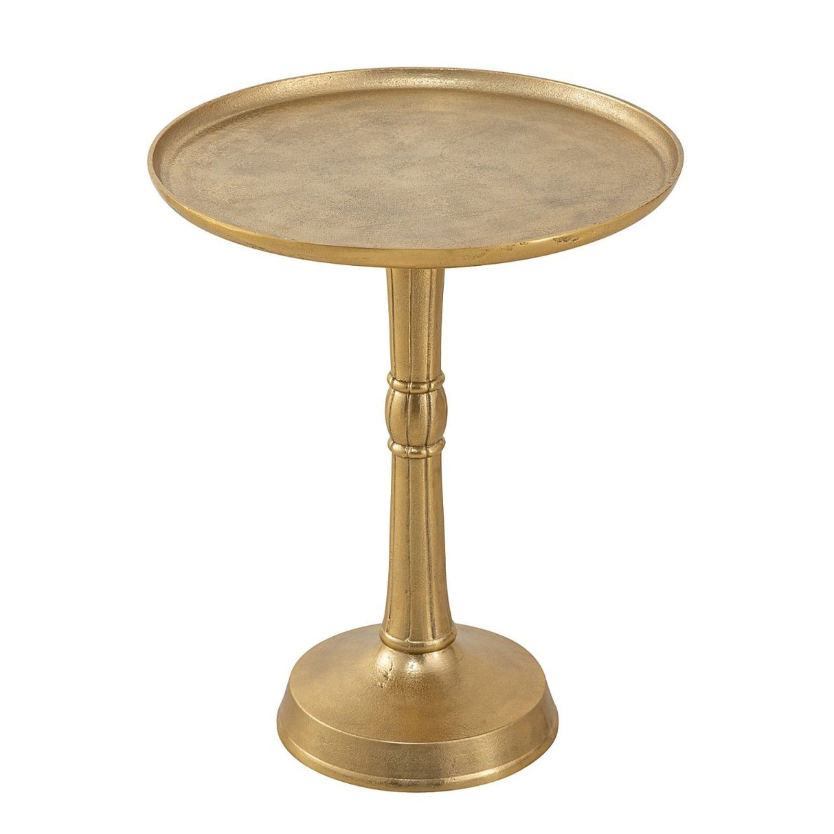 Side table, metal, round, Ø 44 x 53 cm, 2-piece, Adlon decorative table with designer aluminum center base
