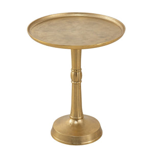 Side table, metal, round, Ø 44 x 53 cm, 2-piece, Adlon decorative table with designer aluminum center base
