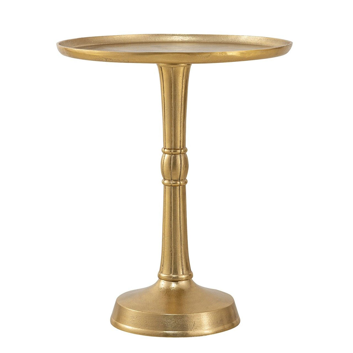 Side table, metal, round, Ø 44 x 53 cm, 2-piece, Adlon decorative table with designer aluminum center base